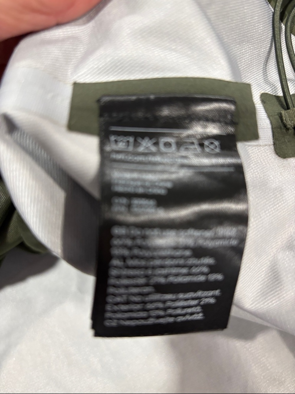 H&M Move Olive Green Utility Jacket with Yellow Pull Tab - Picture 4 of 12